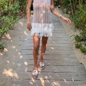 Chloe Woody Flat Logo Ribbon Slide Sandals.
Run Small, my normal size is 9.5-10